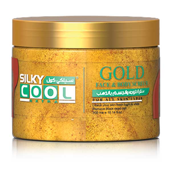 SILKY COOL Face & Body Scrub Gel Gold 350ml